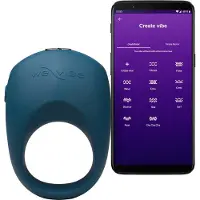 Orion Pivot 2 - Anneau pénien vibrant contrôlé par application, pour hommes (bleu)