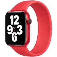 Apple Bracelet Boucle unique en Silicone Watch | 38/40/41/42 mm - Taille 10 - (Product) Red