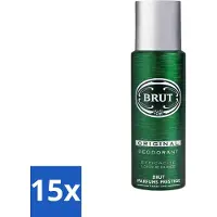 OEM Brut Déodorant Spray Original Brut 200 ml - Pack avantage - 15 pièces