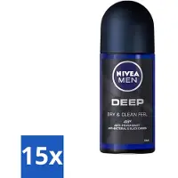 OEM Nivea - Déodorant à bille - Hommes - Action profonde - 48 heures - 50 ml - Pack avantage - 15 pièces