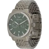 Emporio Armani Montre à affichage analogique anthracite / vert foncé