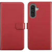 Selencia Étui portefeuille en cuir véritable pour Samsung Galaxy A18 (4G) / A17 (4G/5G) - Rouge