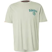 Superdry T-Shirt 'Tokyo Narrative' gris / vert foncé