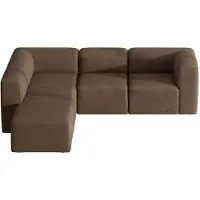 Ebuy24 Cubic XL canapé chaise longue tourné vers la droite ou la gauche marron.