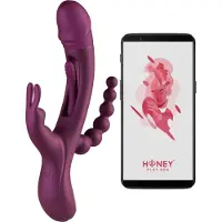 HoneyPlayBox Trilux Vibromasseur Avec App 25 cm Pourpre