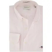 Gant pour homme. 3000230 Chemise Oxford à coupe régulière, rayures fines roses (XXL), Casuel, Coton, Classique, Manche longue