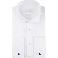 Profuomo Chemise Cut Away Manchette Double Blanche Blanc taille 37