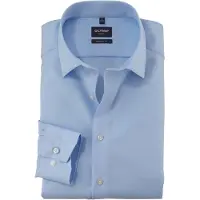 Olymp Luxor Modern Fit Chemise bleu, Unicolore