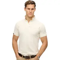 Superdry pour homme. M1110439A Polo Vintage Destroy blanc cassé (XXL), Casuel, Coton, Manche courte