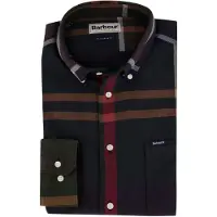 Barbour Chemise 'Dunoon' bleu marine / moka / noisette / rouge feu / blanc