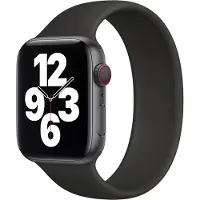 Apple Bracelet Boucle unique en Silicone Watch | 44/45/46/49 mm - Taille 11 - Noir