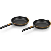 BRA Efficient A271463, Rond, Poêle à omelette, Noir, Orange, Téflon Platinum Plus, 5.5 mm, Gaz, Induction