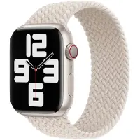 Apple Bracelet Solo Tressé pour l'Watch | 38/40/41/42 mm - Taille 9 - Starlight