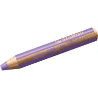 Stabilo Buntstift, Wasserfarbe & Wachsmalkreide - woody 3 in 1 - 5er Pack - pastelllila