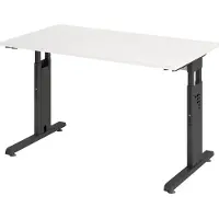 Hjh OFFICE PRO Bureau Pied-C 120x67cm Blanc/Graphite