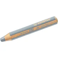 Stabilo Buntstift, Wasserfarbe & Wachsmalkreide - woody 3 in 1 - 5er Pack - silber