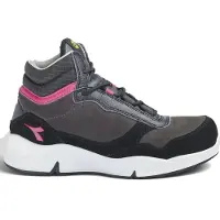 Diadora Chaussure de sécurité pour femme Athena MID D0458 S3L nineIron/raspberry, conforme à la norme EN ISO 20345:2022 S3L FO SR ESD Taille 41