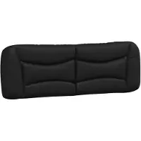 vidaXL Coussin de tête de lit "Hvar" noir 152 cm similicuir