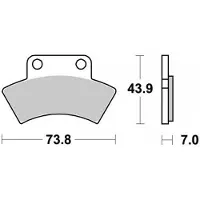 Vesrah Plaquette De Frein Pour Quad Cf Moto 600 Cforce 2013 À 2019 Ar Neuf