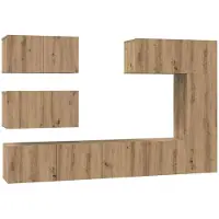 vidaXL Ensemble de meubles TV mural 6 pcs Artisan-Chêne Bois composite