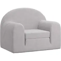 vidaXL Canapé-lit pour enfants Gris clair Peluche douce