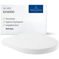 Villeroy & Boch Siège de WC O.novo Charnières en acier inoxydable - Blanc alpin - 9M396101