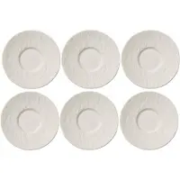 Villeroy & Boch Set d'avantages 6 pièces Manufacture Rock blanc Soucoupe moka/espresso Premium Porcelain blanc 1042401430