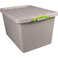 Really Useful Boxes Boîte de rangement 96RDG 96l emboîtable grise (96 l, 71.50 x 49.50 x 40 cm)