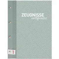 Roth Porte-revue Pattern avec vis à livre "Dusty Mint" couverture en toile métallique colorée avec vis (A4)