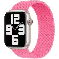 Apple Bracelet Solo tressé Watch | 44/45/46/49 mm - Taille 12 - Flamingo