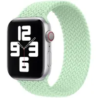 Apple Bracelet Solo tressé Watch | 44/45/46/49 mm - Taille 11 - Pistachio