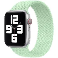 Apple Bracelet Solo tressé Watch | 44/45/46/49 mm - Taille 9 - Pistachio