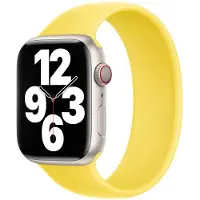 Apple Bracelet Boucle unique en Silicone Watch | 38/40/41/42 mm - Taille 6 - Canary Yellow