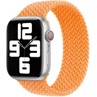 Apple Bracelet Solo tressé Watch | 38/40/41/42 mm - Taille 7 - Bright Orange
