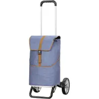 Andersen Shopper Cabas 'Alu Star' camel / bleu fumé