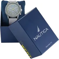 Nautica Montre à affichage analogique 'ONE' bleu / jaune / gris / argent / blanc