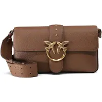 Pinko sac à épaule bandoulière Love One Classic Slouchy FL Marrone - Leone - Antique Gold brun