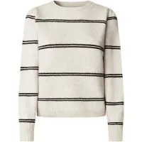 Pepe Jeans pour femme. PL7000044 Pull à rayures Carmela blanc cassé (S), Casuel, Polyester