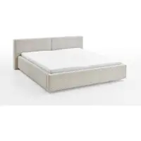 Meise Kubrik lit double 180x200cm velours côtelé - beige