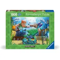 Ravensburger Puzzle 1000 elementów Minecraft Mosaic z technologią Softclick