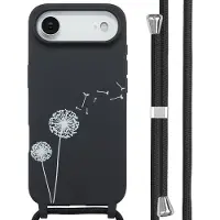 IMoshion Coque design en silicone avec cordon pour Apple iPhone Air - Dandelion Black