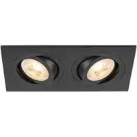 SLV Spot encastré noir New Tria 155 rectangulaire