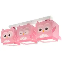 DALBER Plafonnier chambre d'enfant Pink Owl