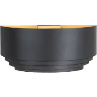 Highlight Applique murale design Elena noir avec or