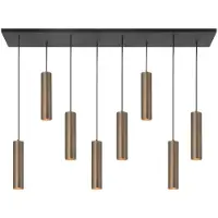 Highlight Dining room pendant lamp Perugia bronze - 8x GU10
