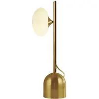 Searchlight Lampe de bureau contemporaine Ciottolo Acciaio Oro 1 Light G9