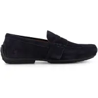 Ralph Lauren pour homme. 803893741001 Mocassins en cuir Reynold marine (41), Plat, Lacets, Casuel