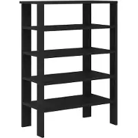 vidaXL Étagère à chaussures noir 61x32x87,5 cm bois d'ingénierie