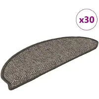 vidaXL Tapis d'escalier autocollants 30 pcs 65x21x4 cm marron beige