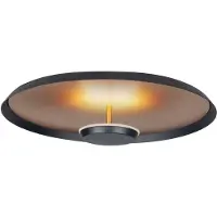 Highlight Plafonnier élégant Oro noir avec or Ø 25,5cm
